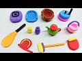 DIY How to make polymer clay miniature House, Kitchen set , miniature food | village 