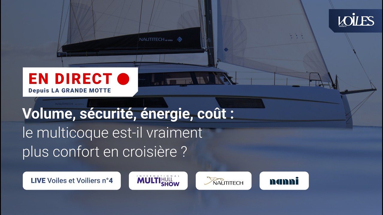 ⁣En direct du Salon du Multicoques à La Grande Motte avec Nautitech et Nanni