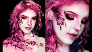 FLOWER BLOSSOMS | Spring Body Paint Makeup Tutorial