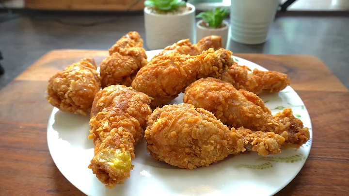 Crispy chicken thighs, very juicy, super crispy an...