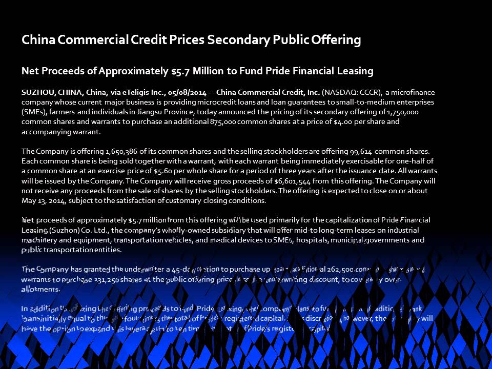 China Commercial Credit, Inc YouTube