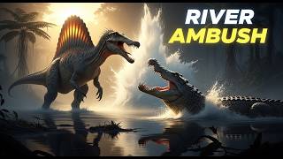 Spinosaurus vs Giant Crocodile – The Prehistoric River Ambush 
