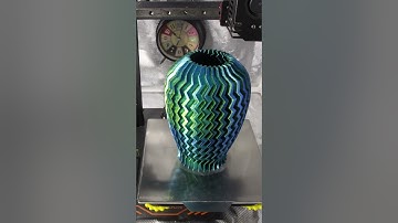 Textured Vase - ZigZag (Vase Mode) by Slimprint Time Lapse #3dprinter #3d #vase