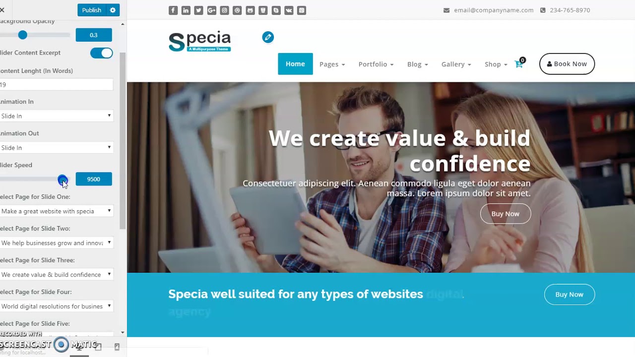 How To Setup Slider In Specia Pro WordPress Themes