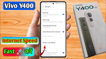 vivo y400 me internet ki speed kaise badhaye, vivo y400 internet setting