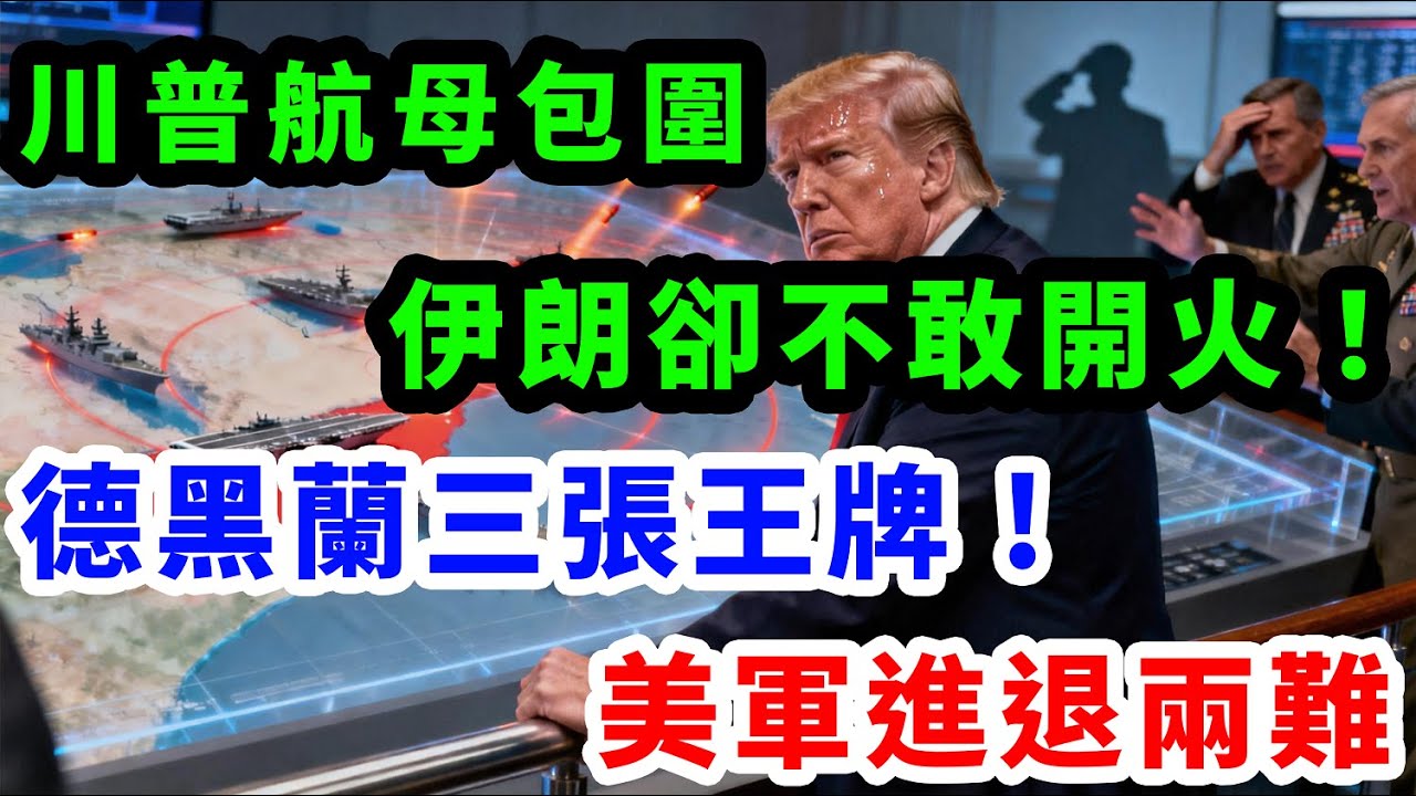 川普航母包圍伊朗卻不敢開火！德黑蘭三張王牌 美軍進退兩難