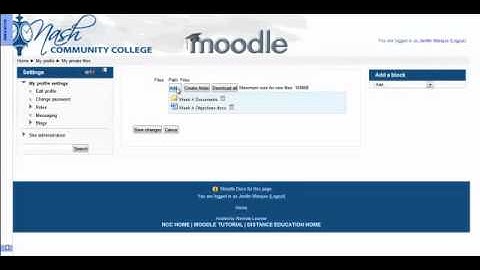Moodle 2 Private Files Zipped Folder