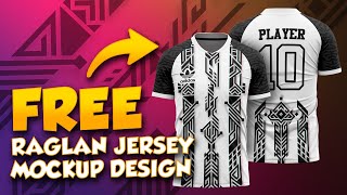 FREE RAGLAN JERSEY MOCKUP DESIGN (FREE TSHIRT MOCKUP PSD)