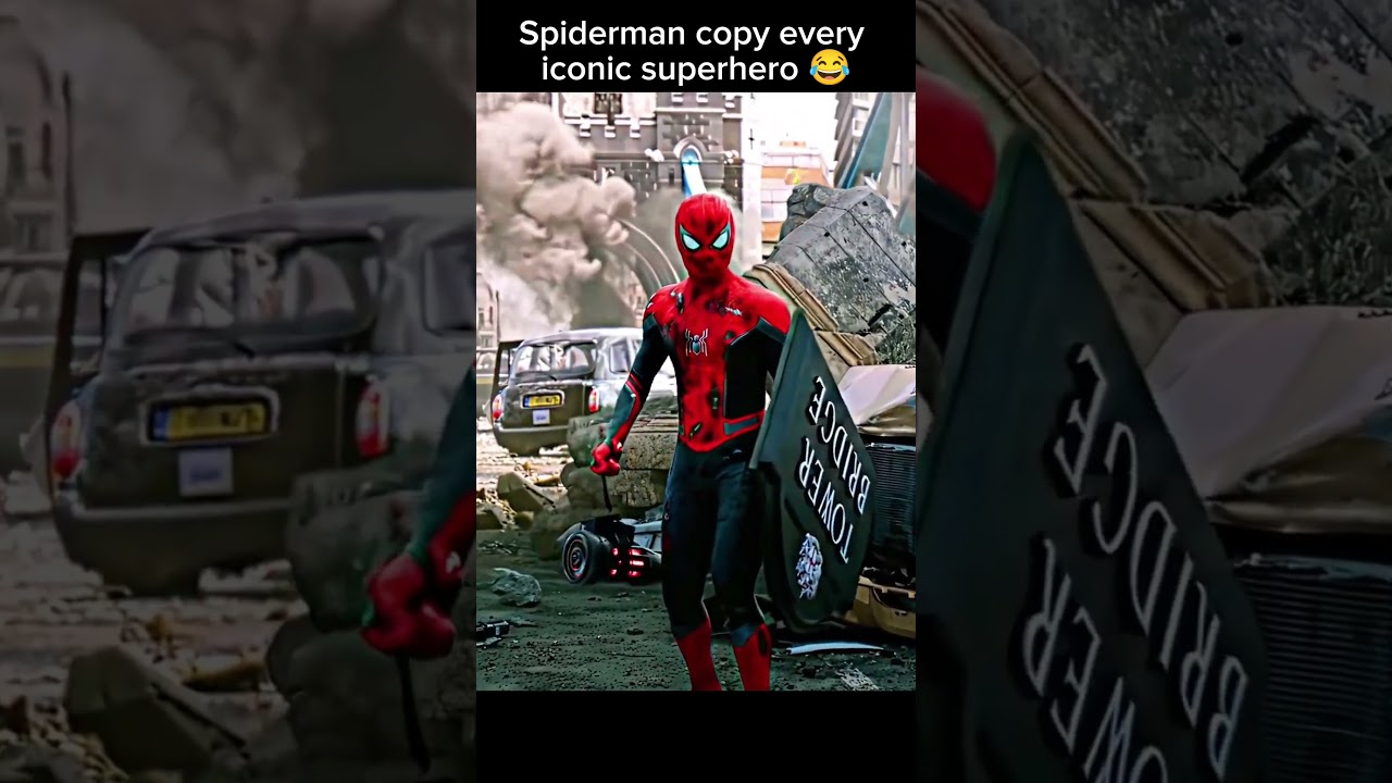 Spiderman copy every iconic superhero 😂 