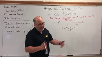 1.7.10 Linear & Absolute Value Inequalities – Absolute Value Inequalities: Less Than