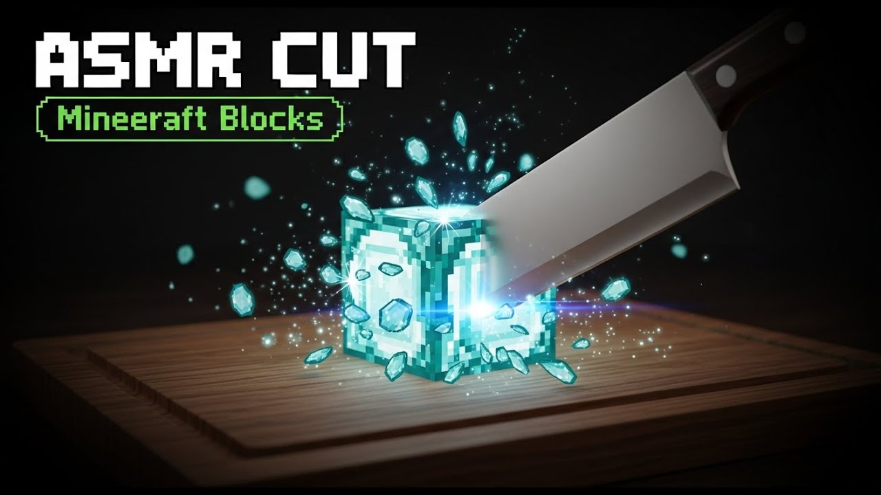 Minecraft Sharp Blocks Slicing Minecraft Blocks with a Super Sharp Razor-Sharp Knife | ASMR ...