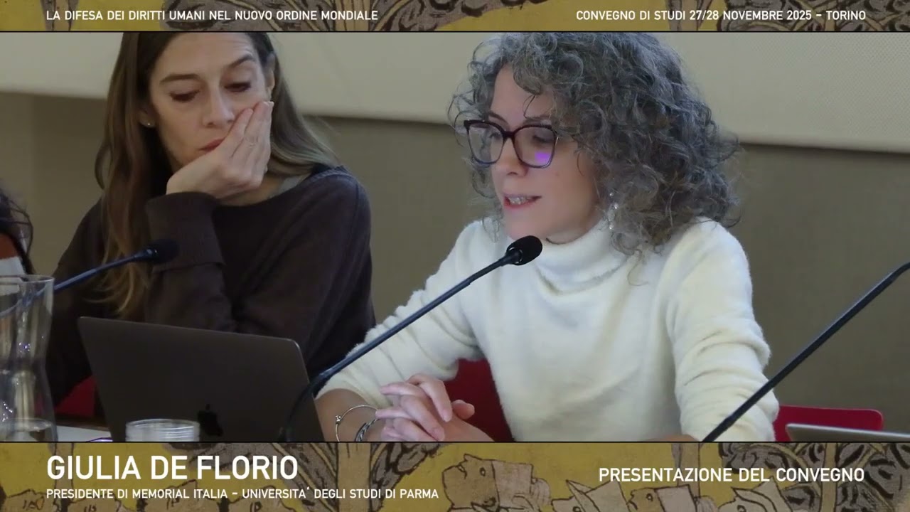 01) GIULIA DE FLORIO. Convegno: La difesa dei diritti umani nel nuovo ordine mondiale. Intro.