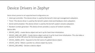 Zephyr Device Driver Structure