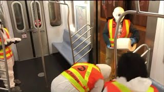 Heading safely back to the subway as Phase 2 of reopening begins in NYC