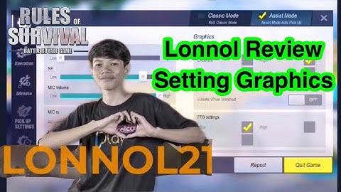 Lonnol Show Setting Graphics Rules of Survival
