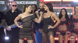 Ronda Rousey vs  Gina Carano FACE OFF for MVP MMA