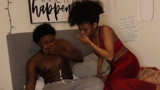 THROWING UP ON BOYFRIEND PRANK *He almost threw up*