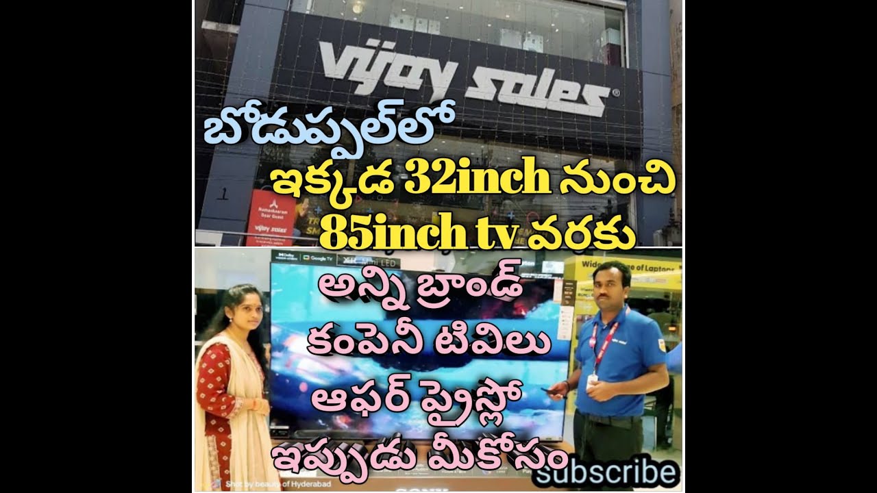 Vijay sales  boduppal Special discount best offer all types of television with all brands collection