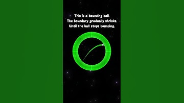 The boundary gradually shrinks.Until the ball stops bouncing. #artist #spaceart  #funny