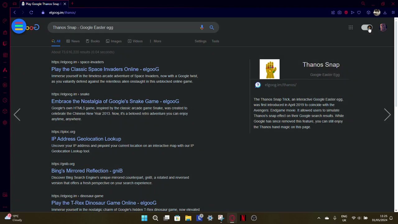 secret google thanos snap