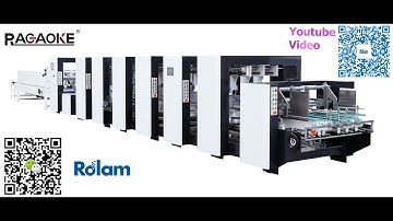 1800 PCS Crash Lock Bottom and 4/ 6 corners Corrugated box Folder Gluer Rolam for Europe