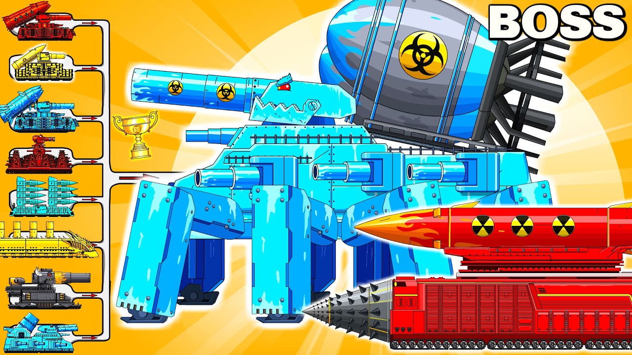 MEGA BOSS Missile Titan vs MEGA TANK Takes on New Look Tank in EPIC CARTOON BATTLE