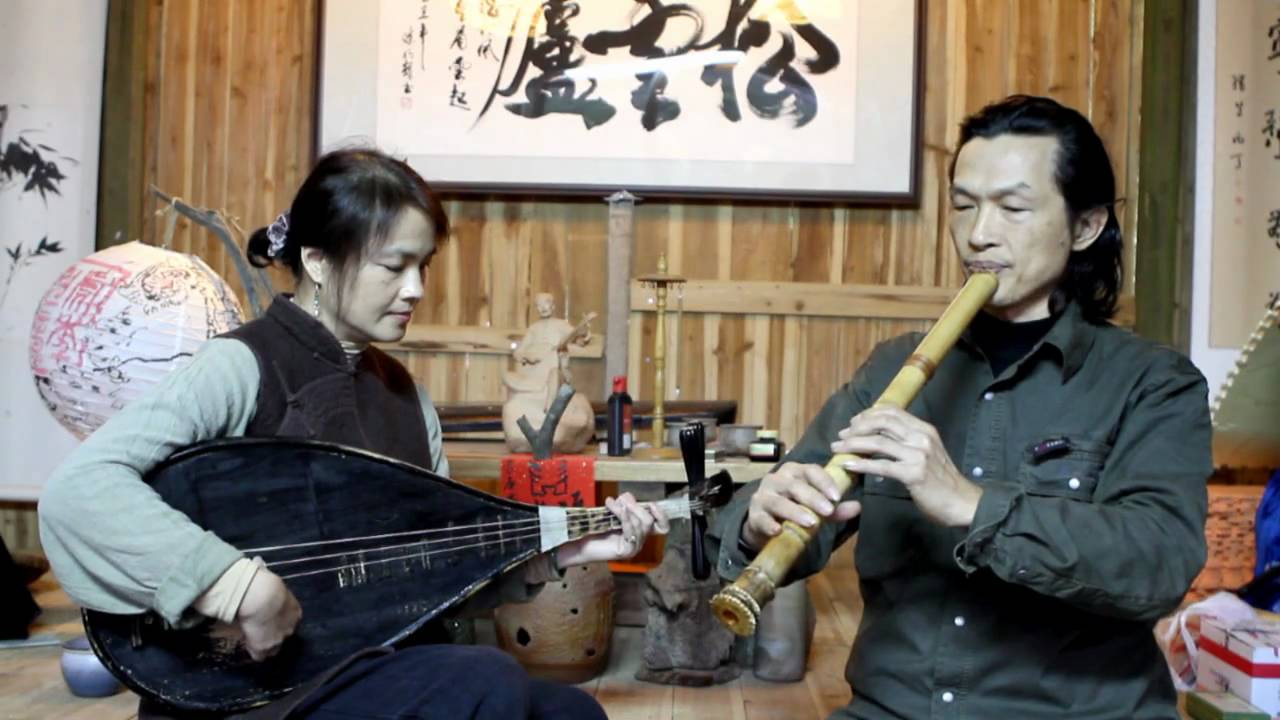南管古曲[鳳簫聲斷]洞簫(南尺八)與南管琵琶文松夫妻合奏Taiwan traditional music&Donsiau