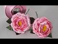 Aprende hacer peonias eternas con cinta 🌸💐 / tutorial de peonias eternas😊/ flores eternas