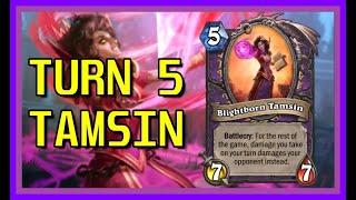 Completing the Warlock Questline in ONE TURN in STANDARD?? | Turn 5 Blightborne Tamsin | Hearthstone