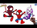 How to draw spidey and his amazing friends