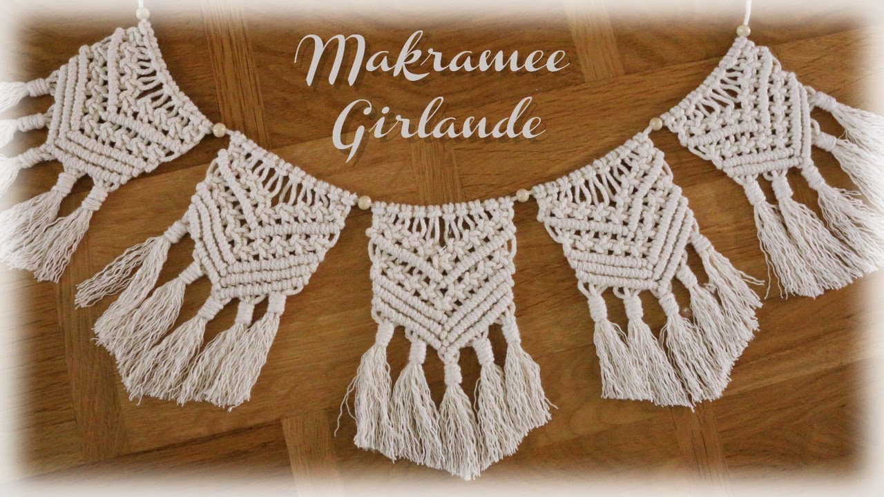 Makramee Girlande * DIY * Macrame Banner [eng sub]