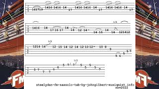 Steely Dan FM Sax Solo Guitar Tab