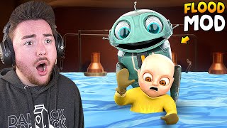 FLOODING EVERYTHING IN WATER!!! | The Baby in Yellow: The Black Cat Update (Mods)
