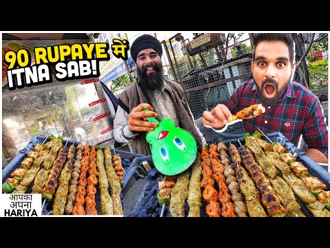 90 Rupaye में Best Street Food | Sardar Ji ke Tandoori Momos, Chaap Lolipop, Chota Bheem Chaat 