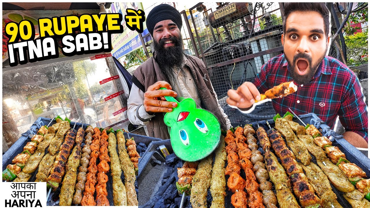 90 Rupaye में Best Street Food | Sardar Ji ke Tandoori Momos, Chaap Lolipop, Chota Bheem Chaat 🤤