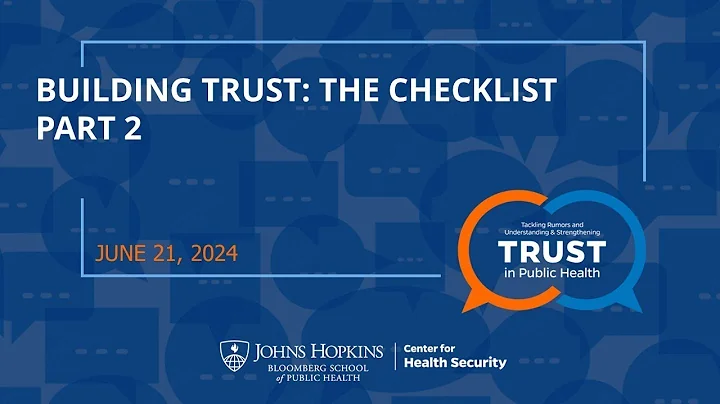 Building Trust: The Checklist Part 2