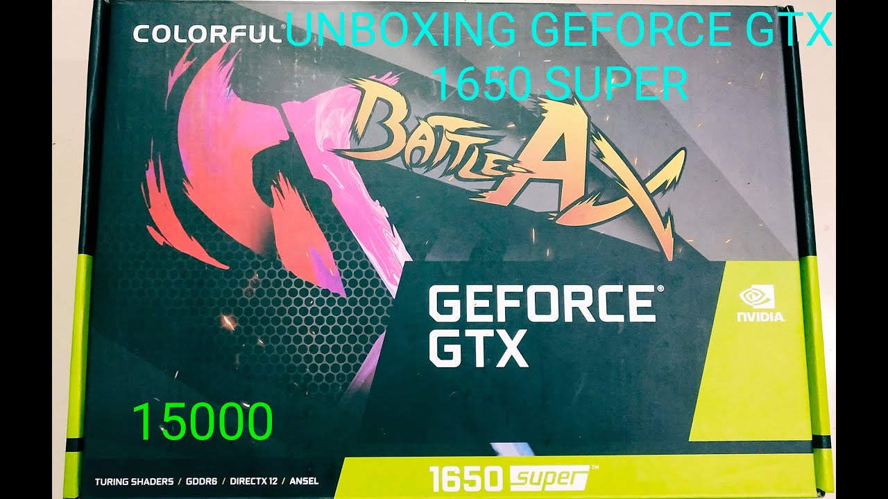 unboxing gtx 1650 super colorful battle ax in 2021😈😈