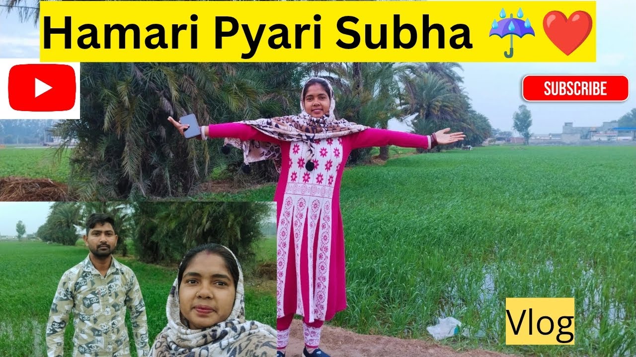 Barish wali subha 🌧️ | Wife 😍 ke sath walk aur kheton ka sukoon”