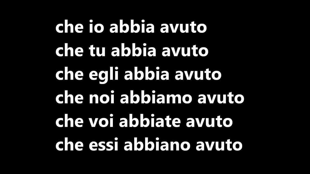 lezioni-di-italiano-coniugazione-verbo-avere-modo-congiuntivo-youtube