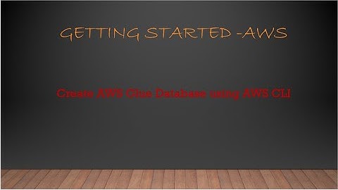 Create AWS Glue Database using AWS CLI