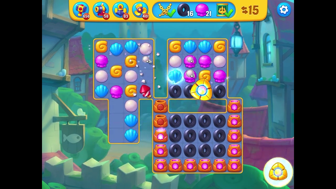 Fishdom level 9158 no boosters フィッシュダム ノーマル - YouTube
