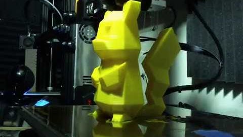 Large Low Poly Pikachu 3D Print Timelapse