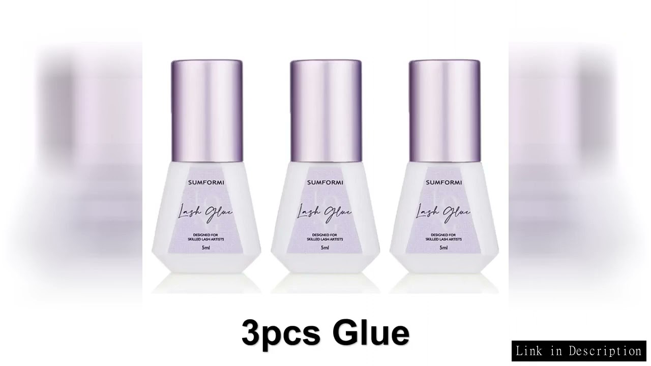 3pcsThin Black EyeLash Glue 0.5s Eyelash Extension Adhesive Low Odor Eyelashes Glue Waterproof Exten