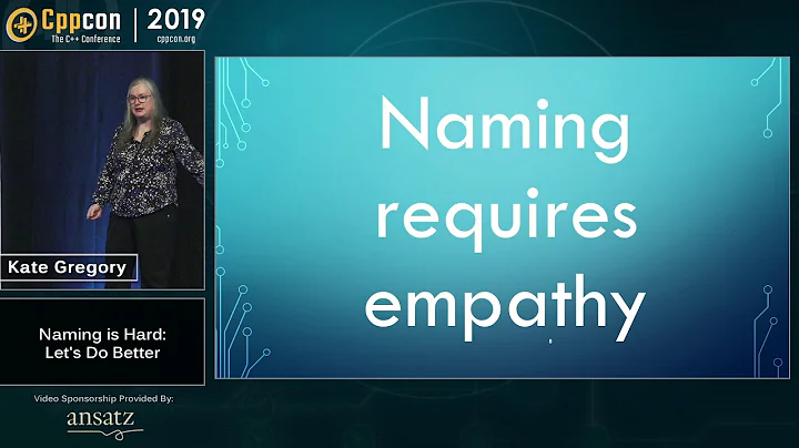 CppCon 2019: Kate Gregory Naming is Hard: Let's Do...