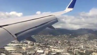 United 757-300 landing LAX-HNL
