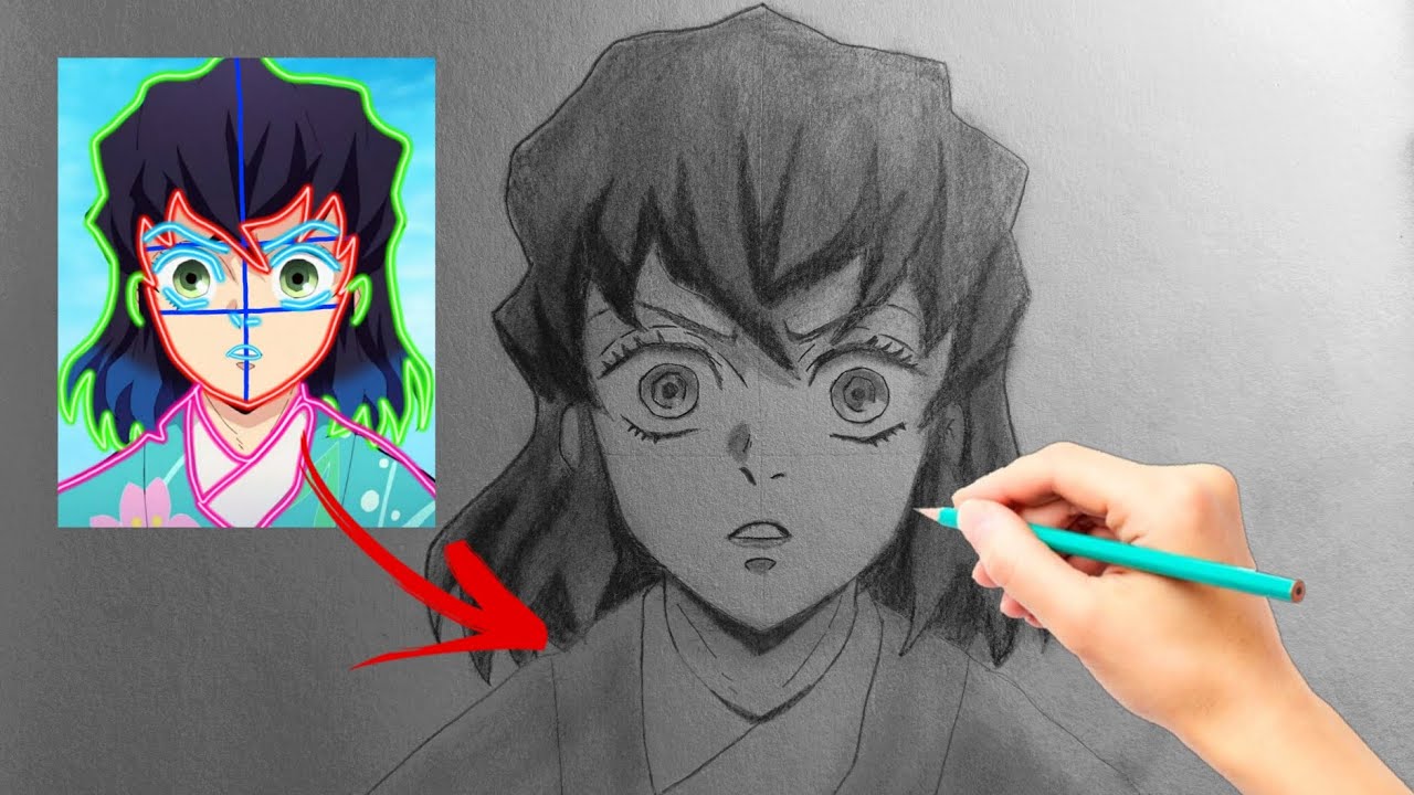 How to draw Inosuke from Demon slayer Easy || Full tutorial || Step by ...