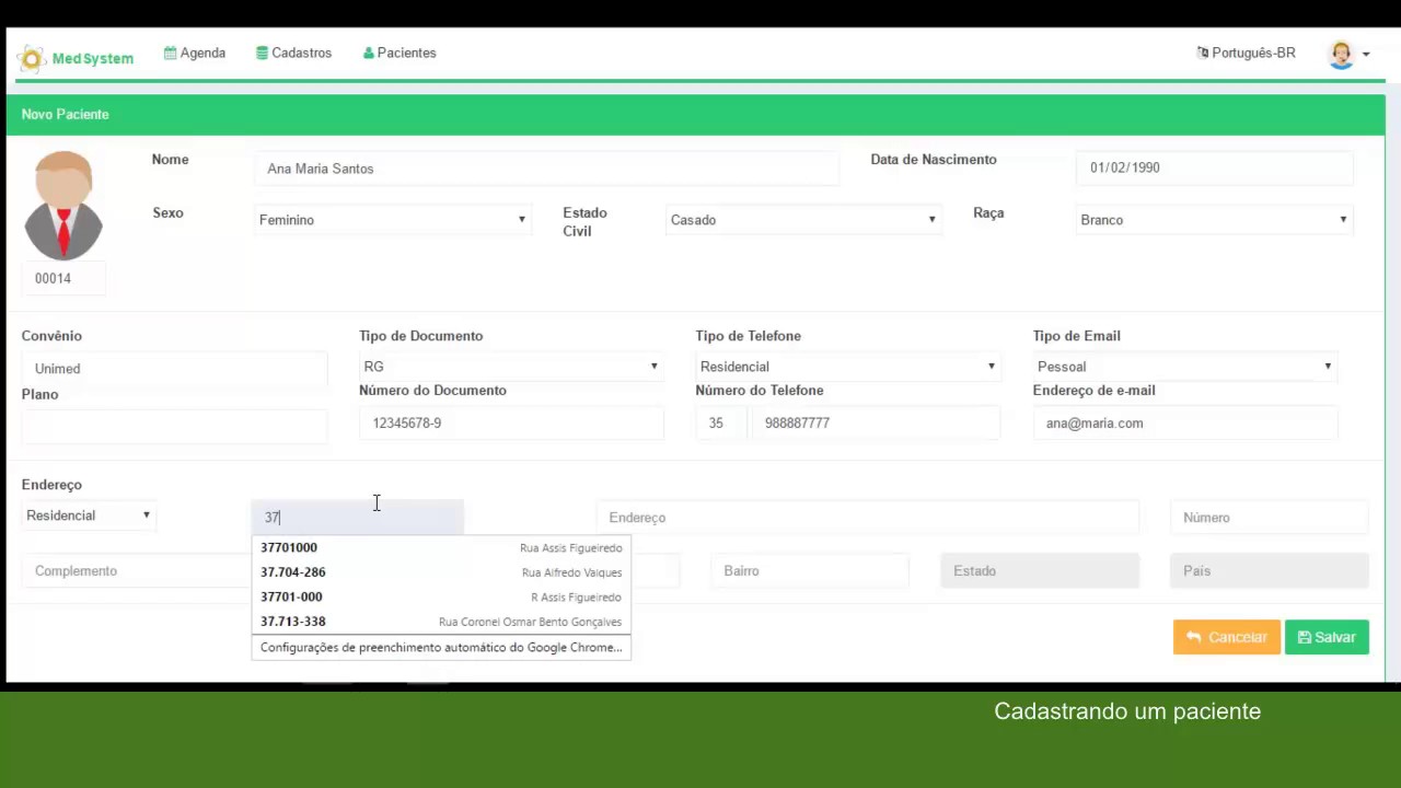 Medsystem Cloud - Fluxo Secretária