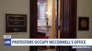 LIVE: #OccupyHart activists protesting the shutdown are occupying Mitch McConnell’s office