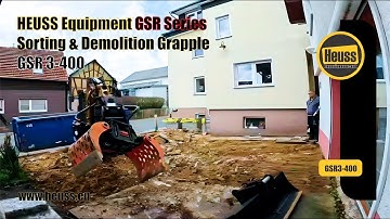 HEUSS GSR3-400 Sorting & Demolition Grapple demo.