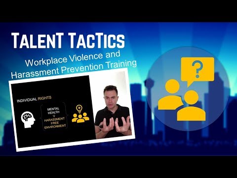 Workplace Violence and Harassment Prevention Training For Supervisors and Employees